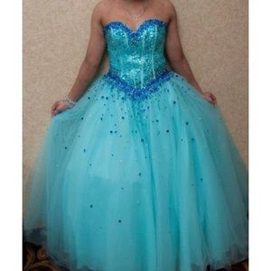 Blue Ball Gown/Quinceanera/Sweet 16 Dress